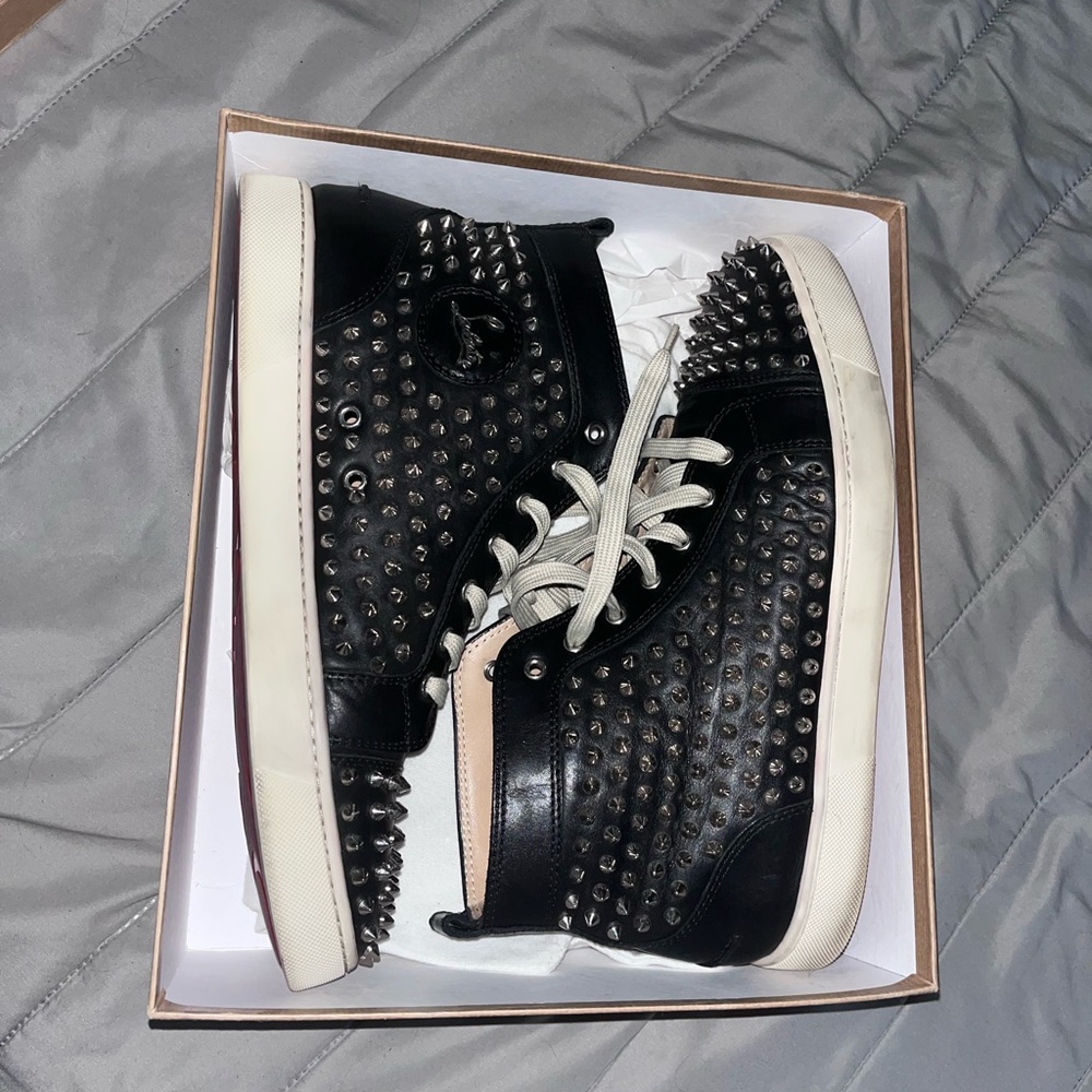 Black Christian Louboutin Spiked Hightops